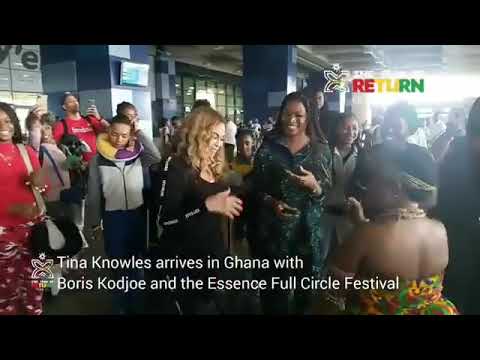 #YearofReturn Tina Knowles arrives in Ghana with Boris Kodjoe