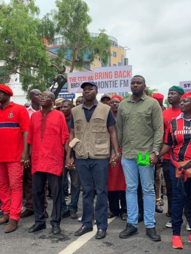 Actor John Dumelo joins demonstration against Akufo Addo