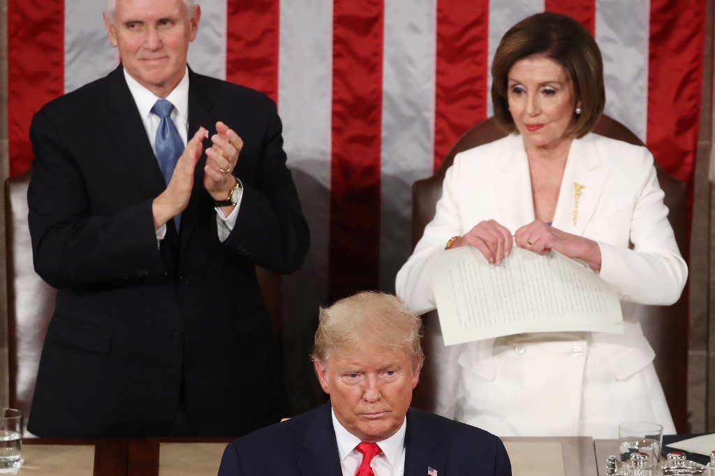 US House Speaker Pelosi rips up Trump's State of the Union Speech