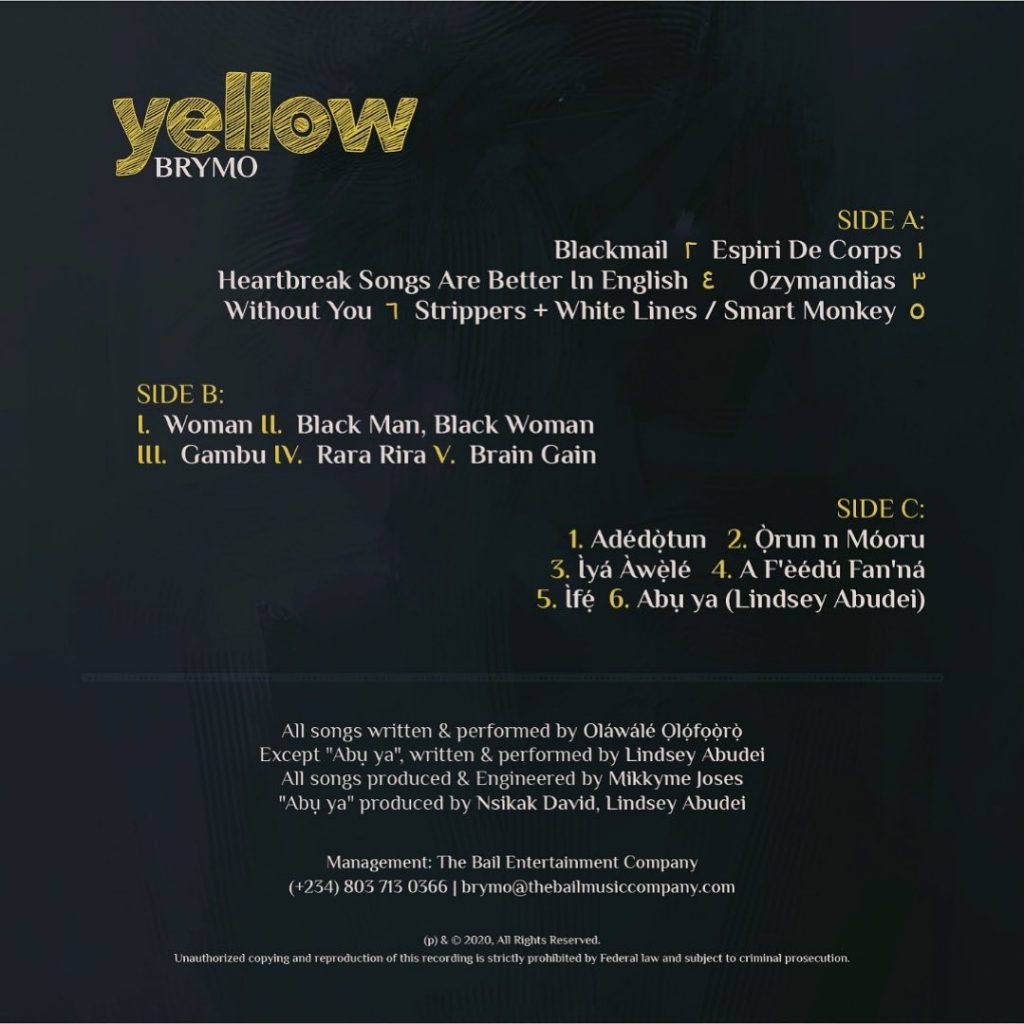 Brymo yellow album