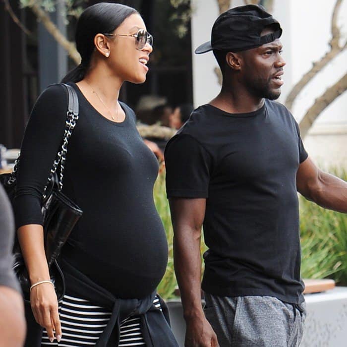 Kevin Hart with wife Eniko