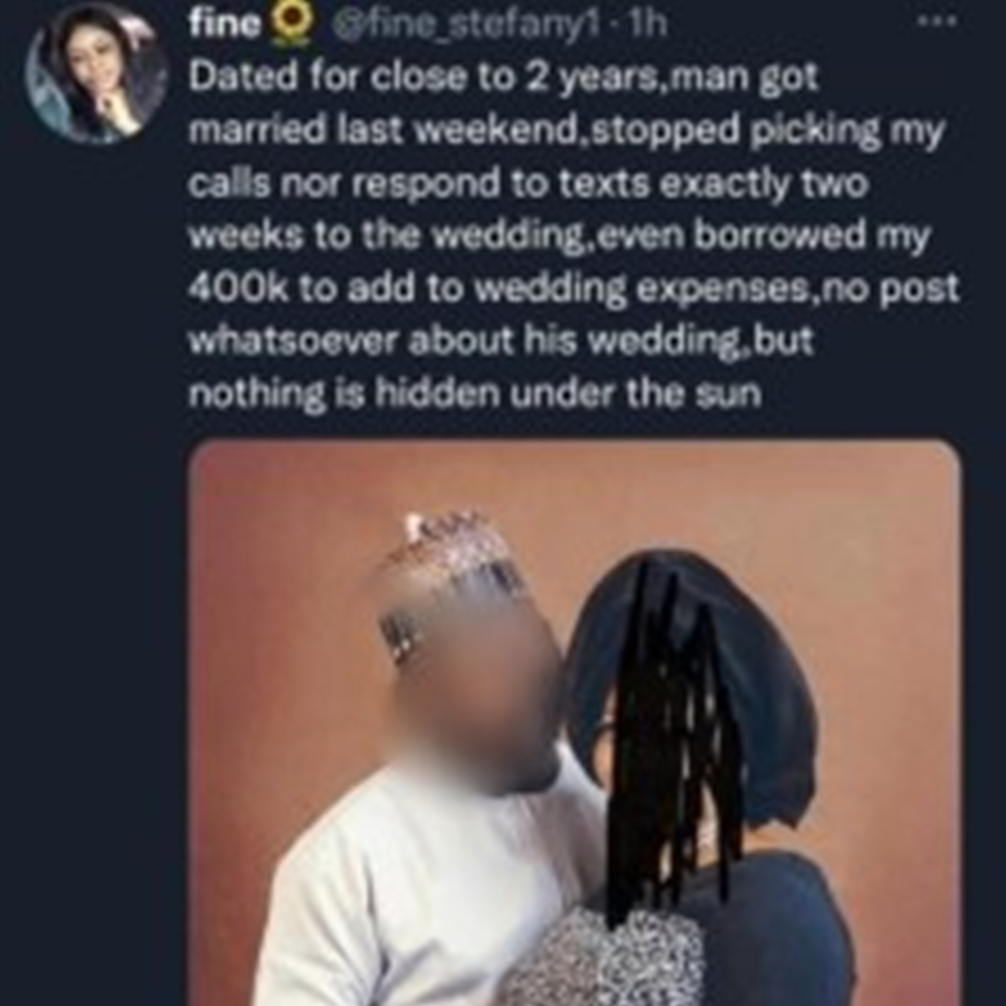 Man Borrows N400k From His Girlfriend to Marry Another Woman