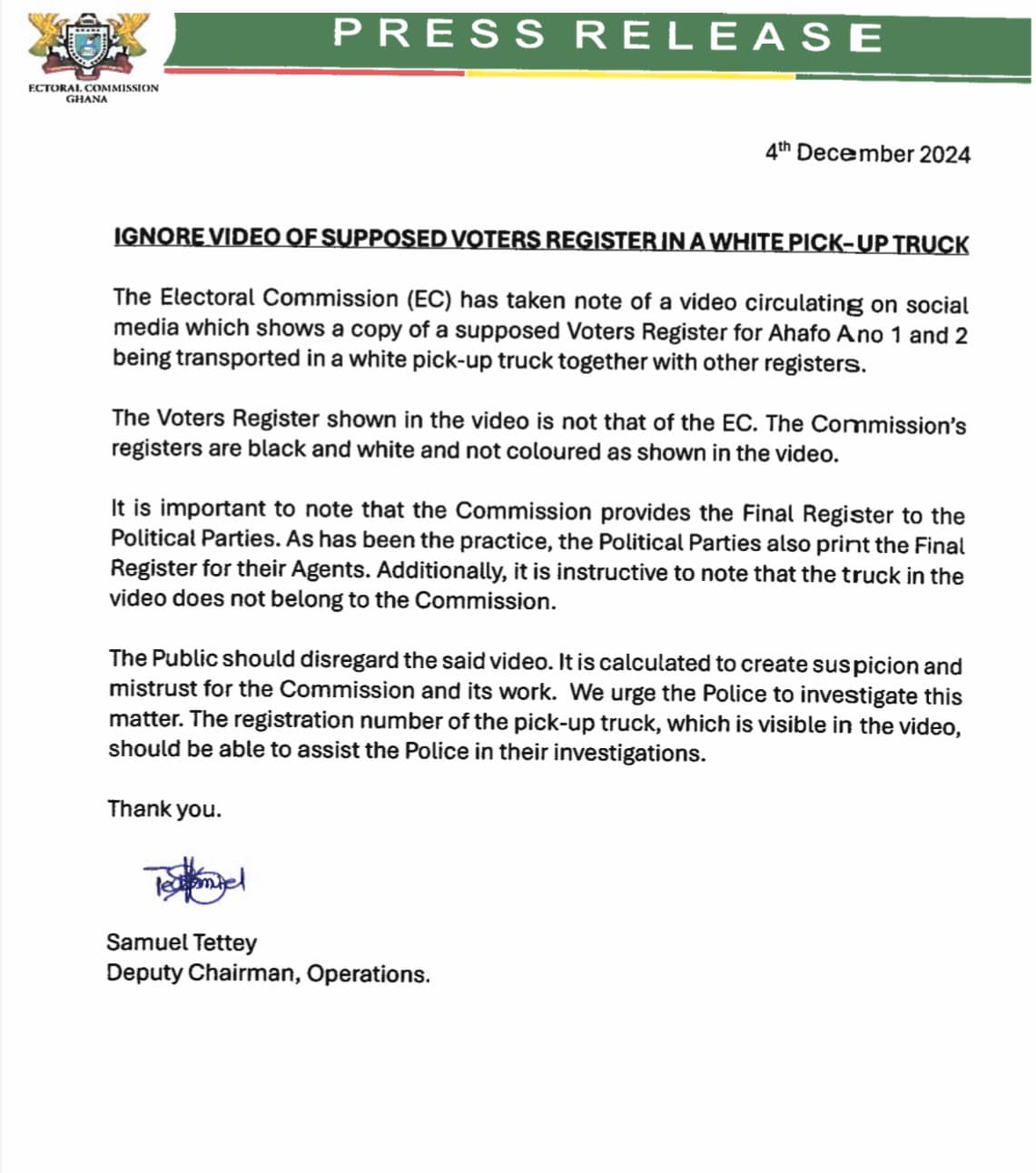 EC Hits Back: The Truth Behind Ghana’s Viral Voter Register Video