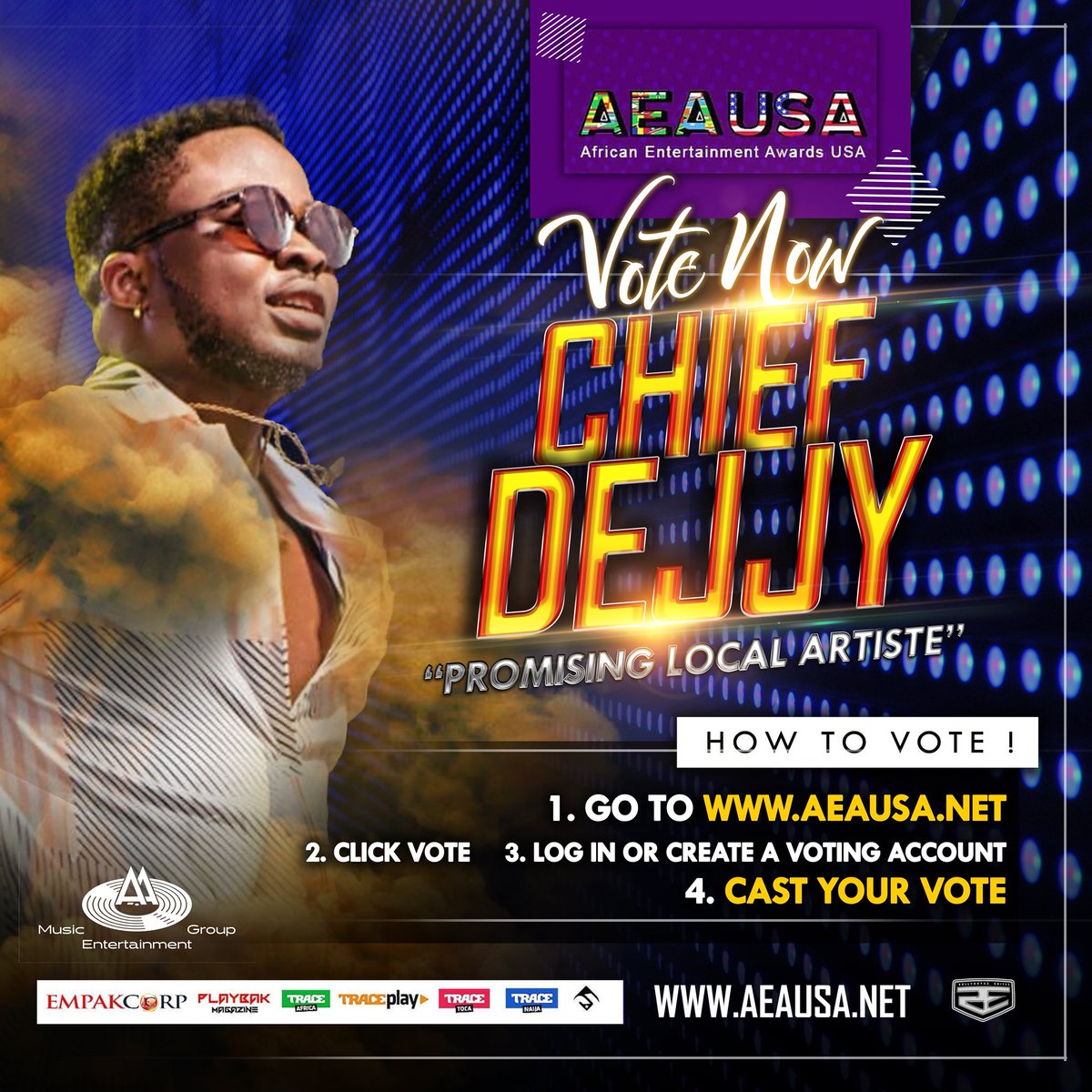Chief Dejjy earns nomination at 2018 African Entertainment Awards USA
