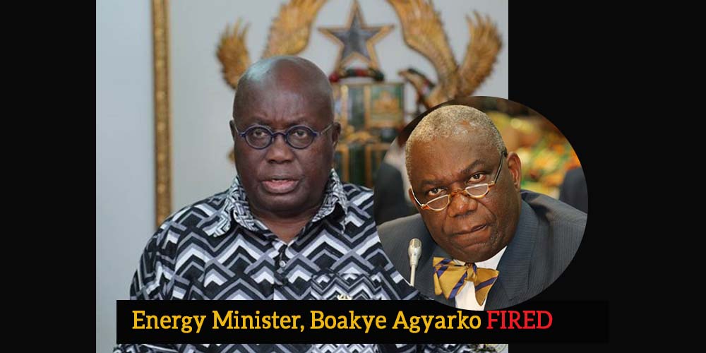 President Akufo-Addo sacks Energy Minister, Boakye Agyarko