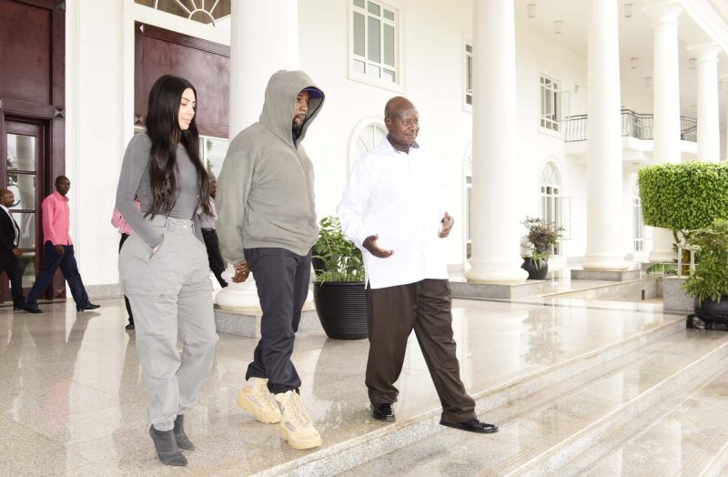 Kim, Kanye West meets Ugandan president Yoweri Museveni