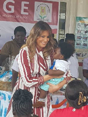 Melania Trump arrives in Ghana - Photos